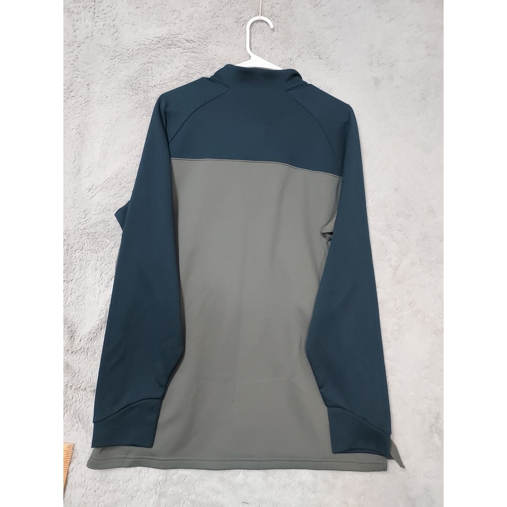 Nike Pullover Mens XL Golf Dri Fit Quarter Zip Gray Green Lightweight Mock Neck - Picture 6 of 12